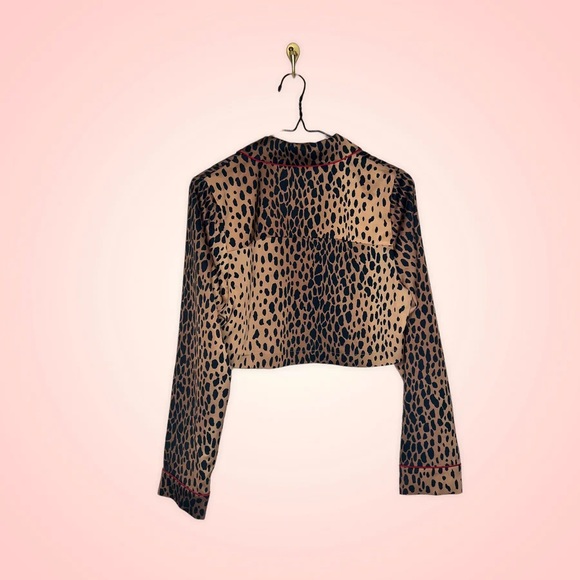 Nwt Good American leopard print satin pj set (Sz 0) - Picture 7 of 7